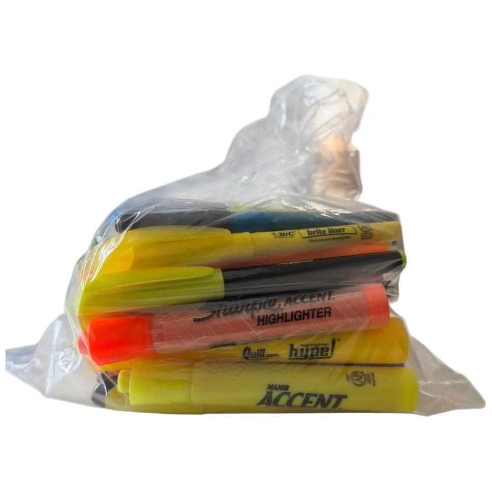 Bulk Lot Highlighters Pens: Sharpie Accent, Bic‎ , Quill, Staples TESTED B20Q